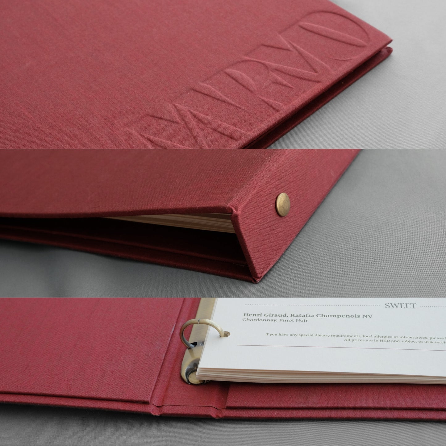 Fabric Menu Cover I
