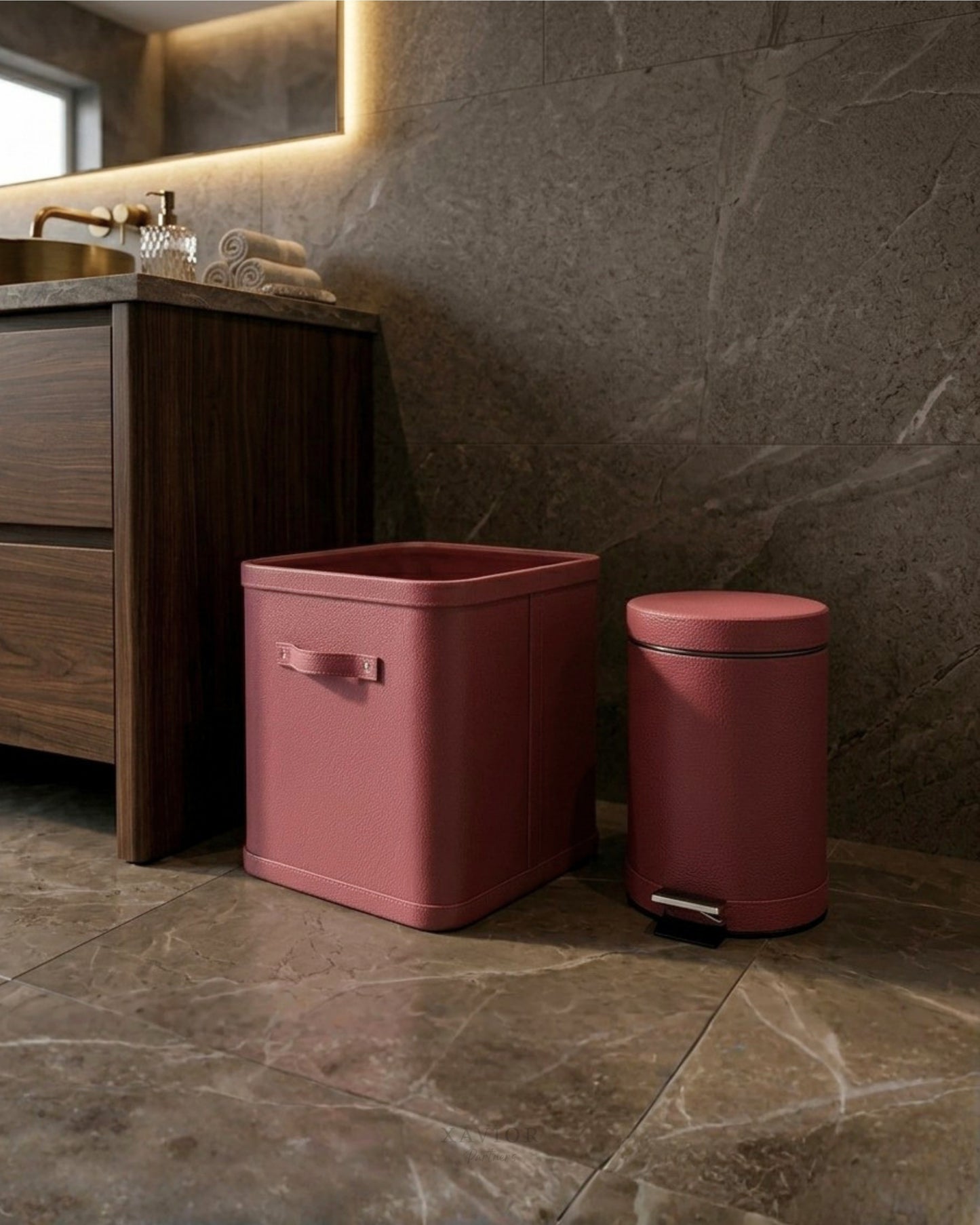 Leatherette Bin & Basket