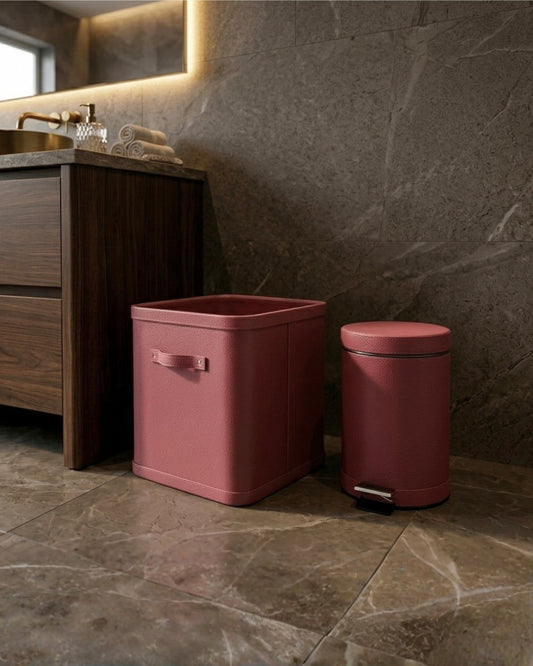 Leatherette Bin & Basket